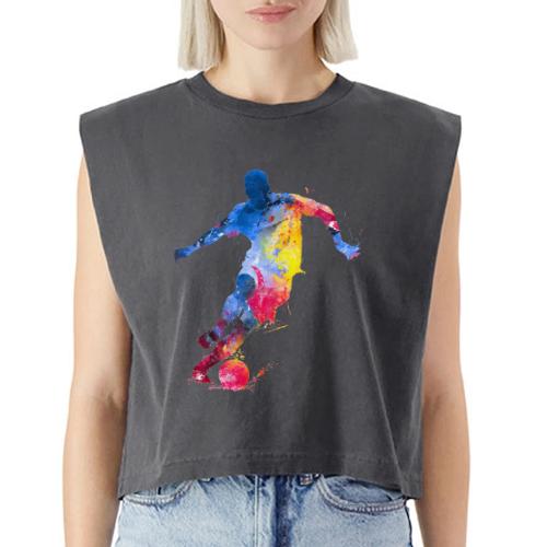 Soccer: Splash Kick - Washed Women´s Muscle Tank Top