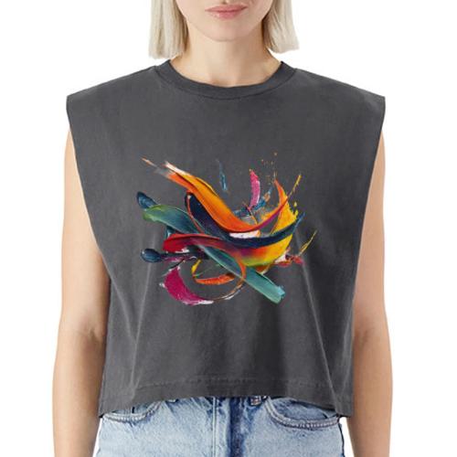 Colorful Waves - Washed Women´s Muscle Tank Top