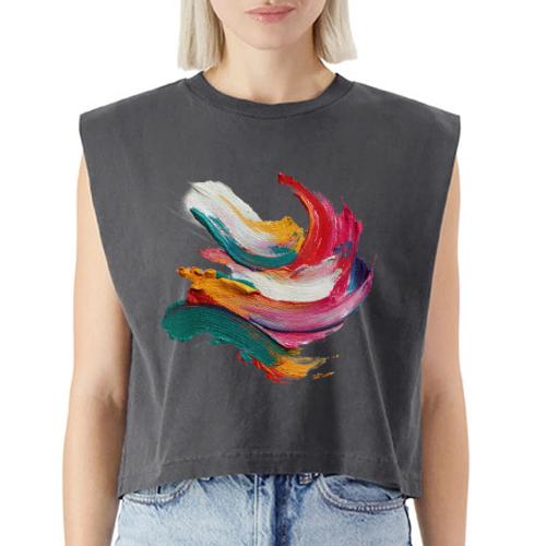 Colorful brushstrokes - Washed Women´s Muscle Tank Top