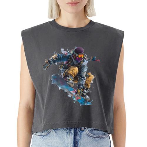 Snowboarding: Splash of Speed - Washed Women´s Muscle Tank Top