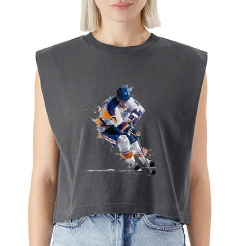 Hockey: Icy Streaks - Washed Women´s Muscle Tank Top