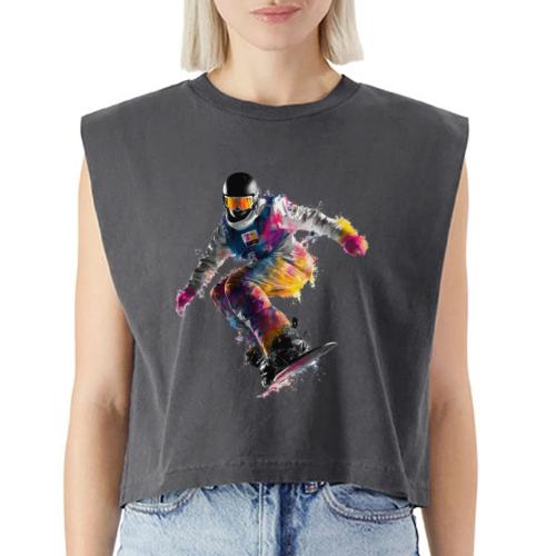 Snowboarding: Frozen Palette - Washed Women´s Muscle Tank Top