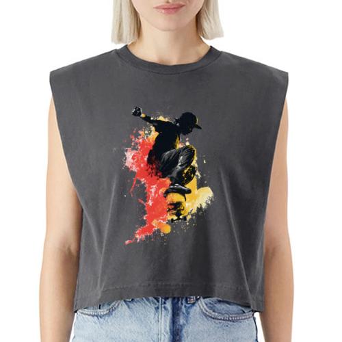 Skateboarding: Splash of Motion - Washed Women´s Muscle Tank Top