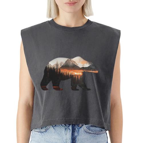 Canada Bear: fiery tones - Washed Women´s Muscle Tank Top