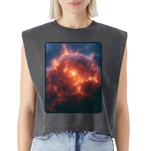Exploding Supernova Space Art - Washed Women´s Muscle Tank Top