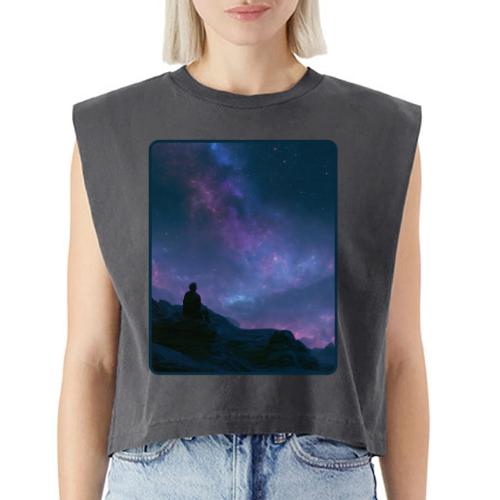 Stargazer Nebula Night Sky Art - Washed Women´s Muscle Tank Top