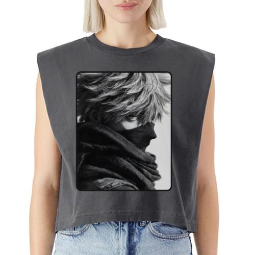 Battle-Worn Ninja Portrait - Washed Women´s Muscle Tank Top