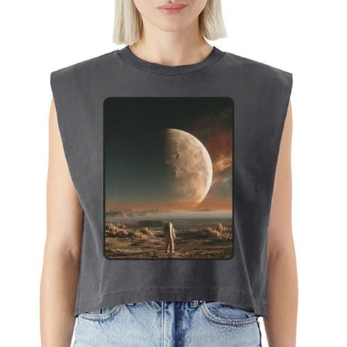 Astronaut on an Alien Moon - Washed Women´s Muscle Tank Top