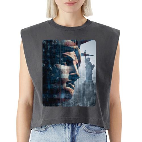 USA: Liberty in Three Visions - Washed Women´s Muscle Tank Top
