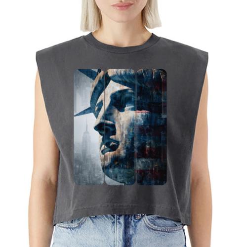 USA: Urban Liberty Triptych - Washed Women´s Muscle Tank Top