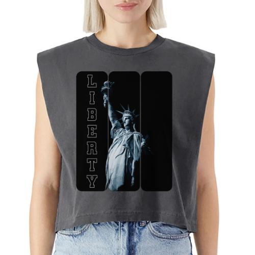 USA: Vertical Liberty - Washed Women´s Muscle Tank Top