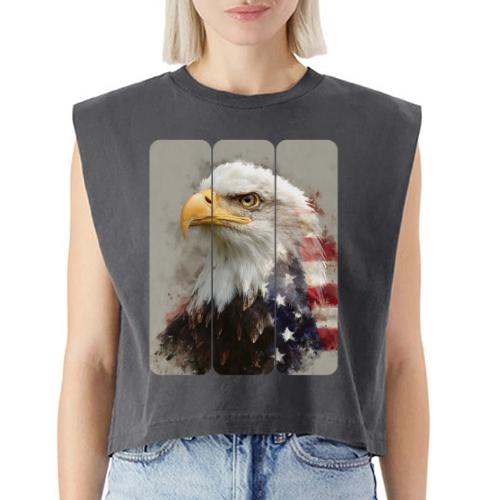 USA: Eagle of the Free - Washed Women´s Muscle Tank Top