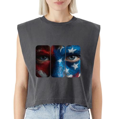 USA: Painted for the Flag - Washed Women´s Muscle Tank Top