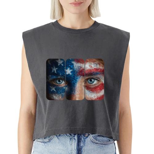 USA: Stars in Her Eyes - Washed Women´s Muscle Tank Top
