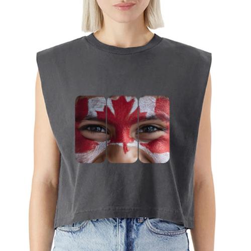 Proudly Canadian - Washed Women´s Muscle Tank Top