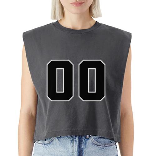Varsity 00 Athletic Number Design - Washed Women´s Muscle Tank Top