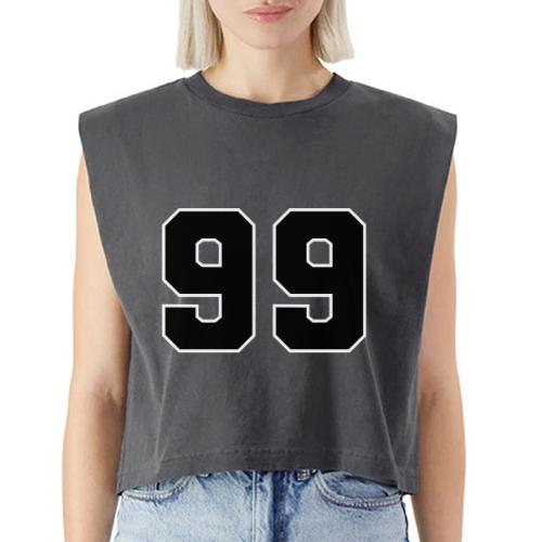 Varsity Number 99 Athletic Font - Washed Women´s Muscle Tank Top