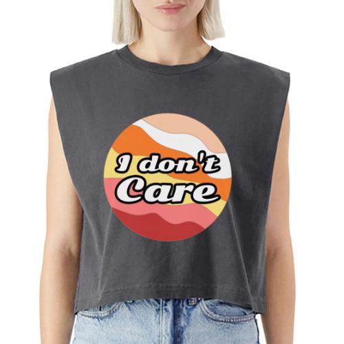 I Don’t Care Vibes - Washed Women´s Muscle Tank Top