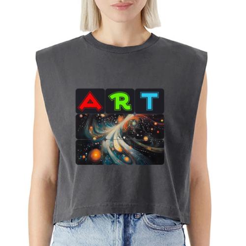 Swirls of Colorful Art - Washed Women´s Muscle Tank Top