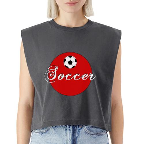 Soccer: Goal Circle - Washed Women´s Muscle Tank Top