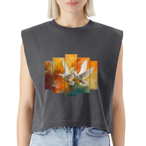 Wings of Peace - Washed Women´s Muscle Tank Top