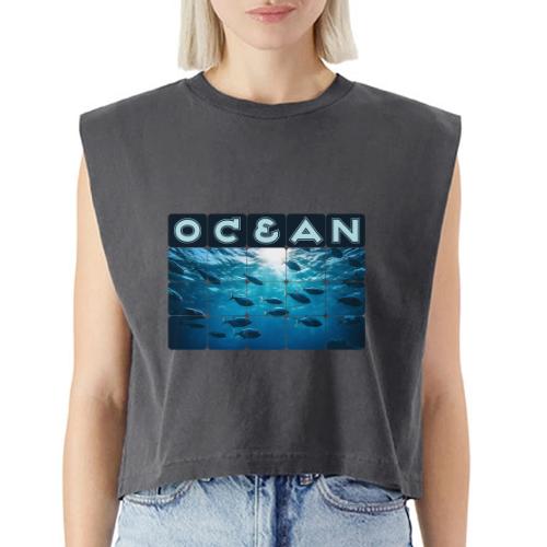Ocean: Silver Tide - Washed Women´s Muscle Tank Top