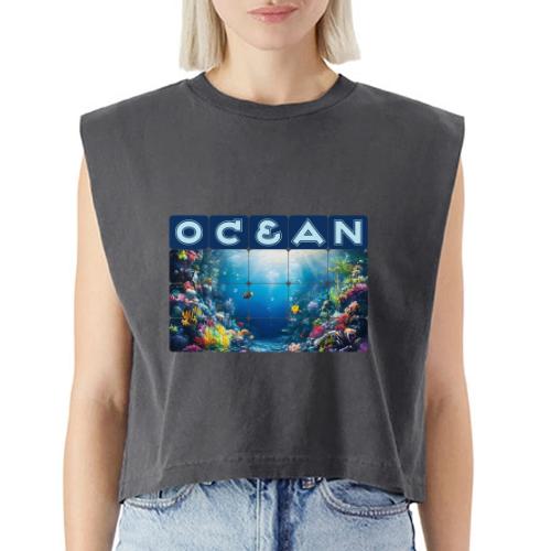 Ocean: Neon Reef Glow - Washed Women´s Muscle Tank Top