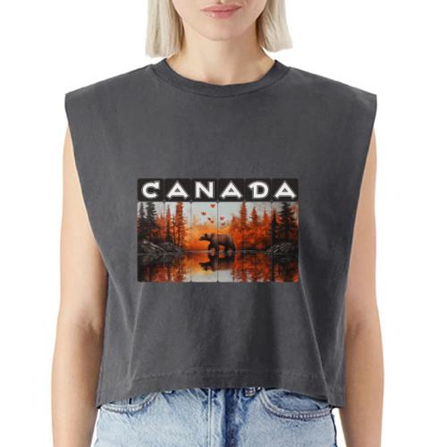 Canada Wilderness Art - Washed Women´s Muscle Tank Top