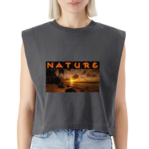 Nature: Golden Hour Escape - Washed Women´s Muscle Tank Top