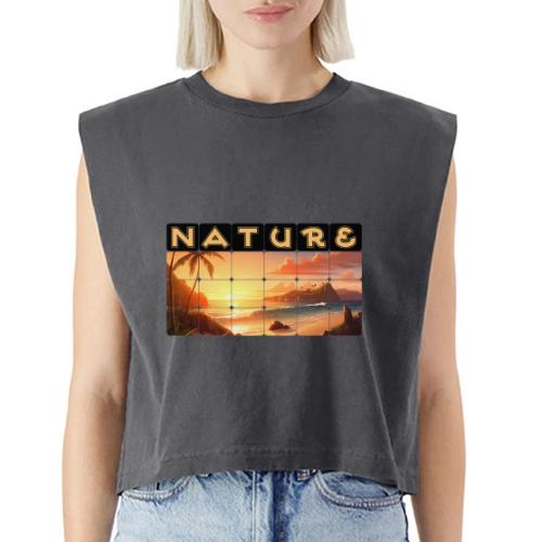 Nature: Tropical Twilight - Washed Women´s Muscle Tank Top