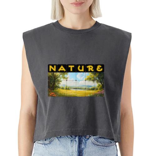 Nature: Summer Fields - Washed Women´s Muscle Tank Top
