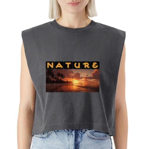 Nature: Sunset Serenity - Washed Women´s Muscle Tank Top