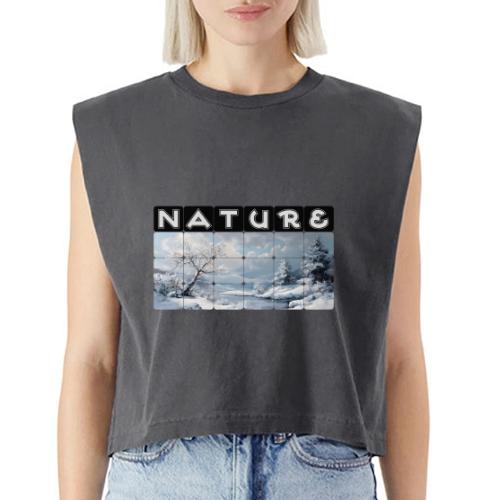 Nature: Winter Embrace - Washed Women´s Muscle Tank Top