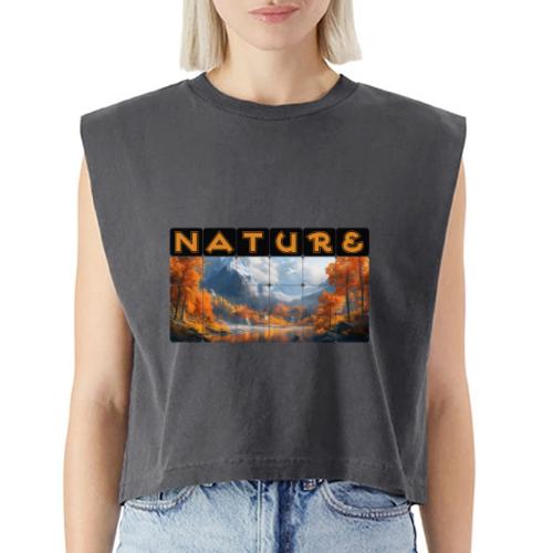 Nature: Golden Autumn Escape - Washed Women´s Muscle Tank Top
