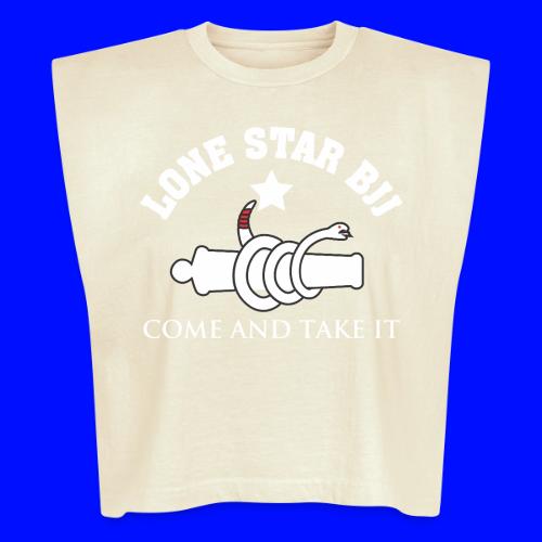 Lone Star BJJ - Come and Take It - White and Red - Washed Women´s Muscle Tank Top