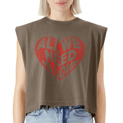 All We Need is Love in Heart - Washed Women´s Muscle Tank Top