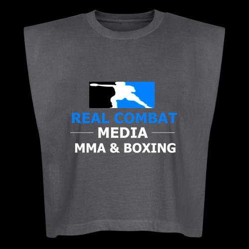 RCM MMA & BOXING Light Blue White Text - Washed Women´s Muscle Tank Top