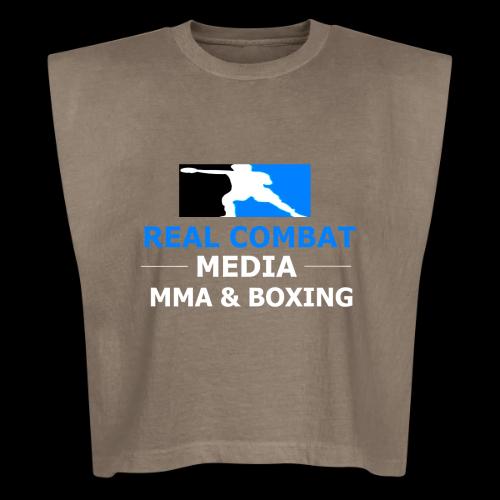 RCM MMA & BOXING Light Blue White Text - Washed Women´s Muscle Tank Top