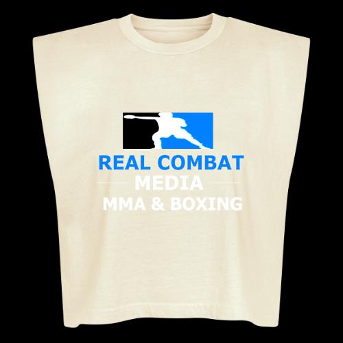 RCM MMA & BOXING Light Blue White Text - Washed Women´s Muscle Tank Top