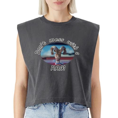 Don’t Mess with a RAM - Washed Women´s Muscle Tank Top