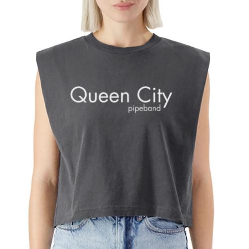 Queen City white - Washed Women´s Muscle Tank Top