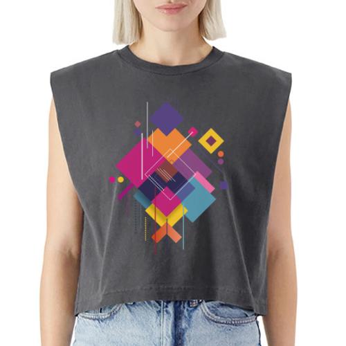 Vibrant Geometry - Washed Women´s Muscle Tank Top