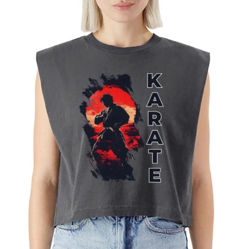 Karate: the art of self-mastery - Washed Women´s Muscle Tank Top