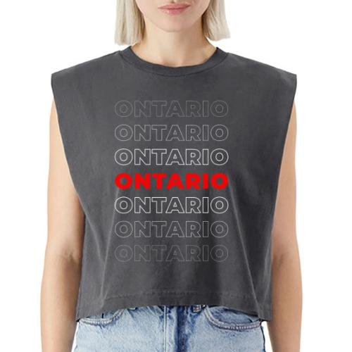 Ontario Outline - Washed Women´s Muscle Tank Top