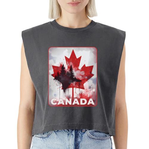 Canada's Maple Leaf Pride - Washed Women´s Muscle Tank Top