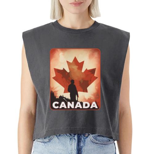 Canada Stands Tall - Washed Women´s Muscle Tank Top