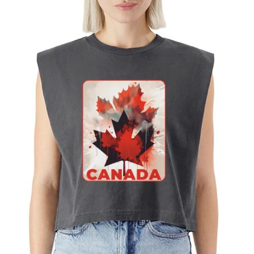 Canada Inked Leaf - Washed Women´s Muscle Tank Top