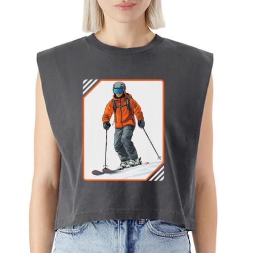 Skiing Thrill Ride - Washed Women´s Muscle Tank Top