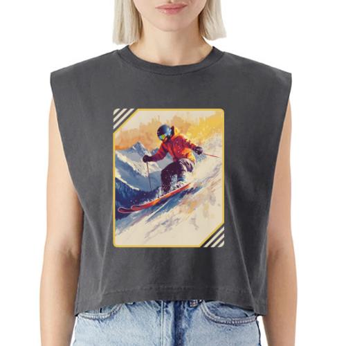 Skiing Through Snow Dreams - Washed Women´s Muscle Tank Top