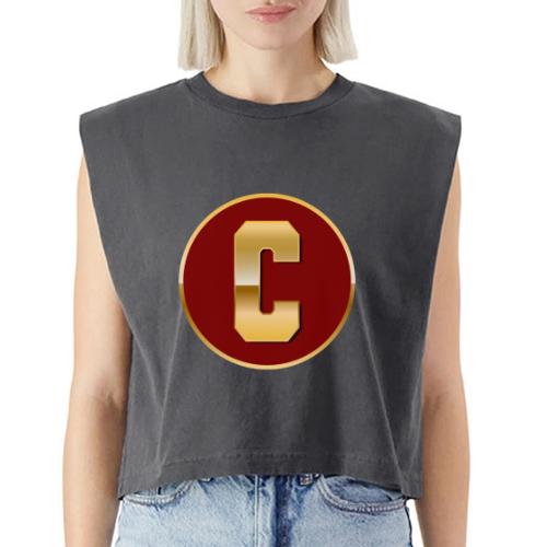 Letter C – Capital Varsity Alphabet Monogram - Washed Women´s Muscle Tank Top